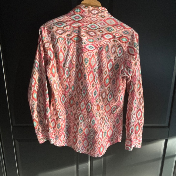 Wrangler Aztec print Pearl snap shirt - Picture 3 of 4